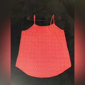 Red / White Womens Print Tank-Top - SIZE SMALL